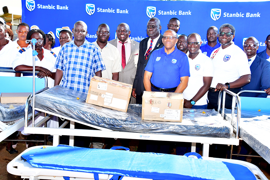 Stanbic Bank officials in Adjumani