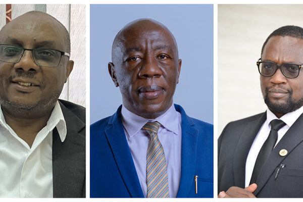 Left to Right: Prof Anthony Mugisha, Prof Henry Alinaitwe and prof Bruce Kirenga